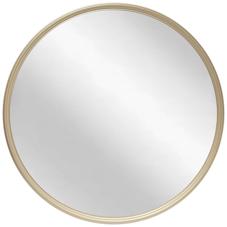 Infinity Instruments Deep Metal Mirror - 24 in Gold Round Wall Mirror 20216GD